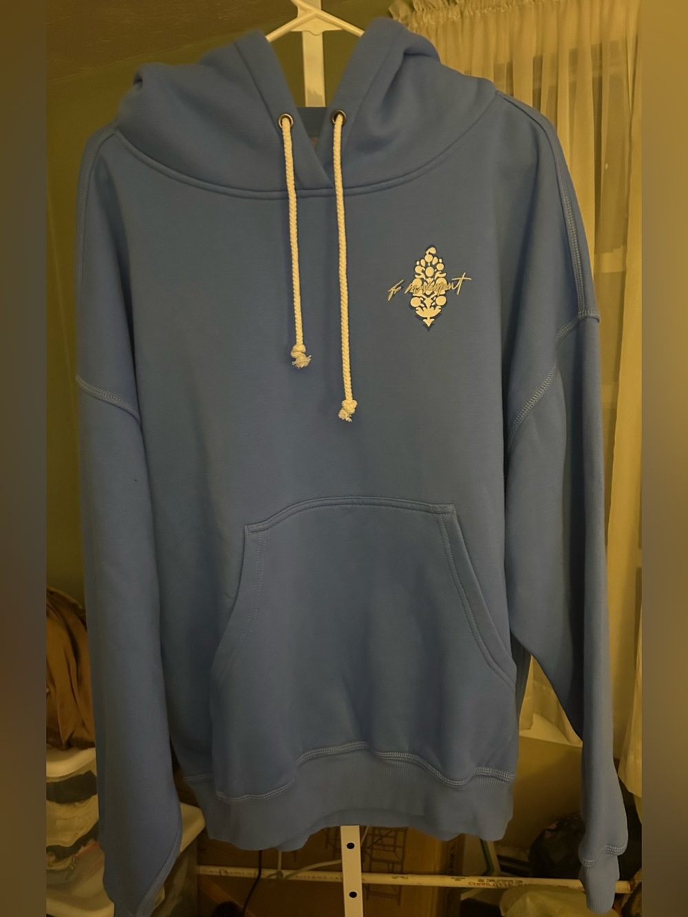 Free People Final Call Logo Hoodie in Riviera Blue